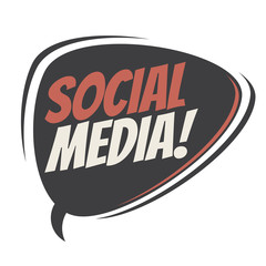 social media retro speech balloon