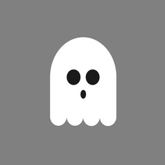 Funny ghost | Grey background