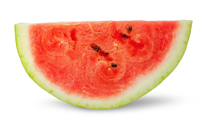 One red slice of ripe watermelon