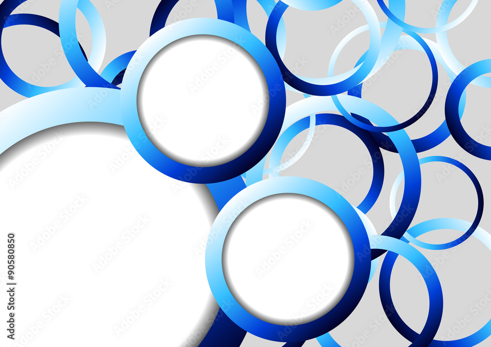 Poster vector : abstract blue with space for text on gray background