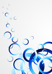 Vector : Abstract blue circle float on gray background