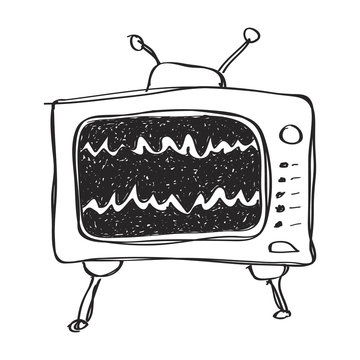 Simple doodle of a television