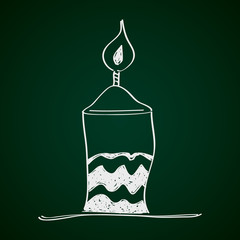 Simple doodle of a candle
