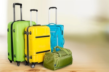 Polycarbonate suitcases.