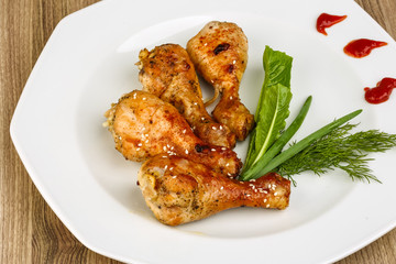 Grilled chicken legs