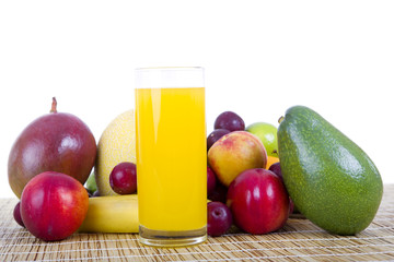 fruits and juice