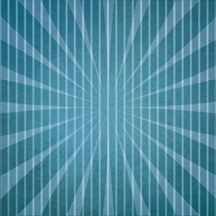 Obraz premium blue background design of retro sunrise illustration with double exposure style white lines layered on top