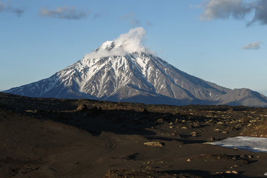 Landscape of Kamchatka: Bolshaya Udina Volcano