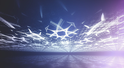 Electronic, fractal modern background for modern design