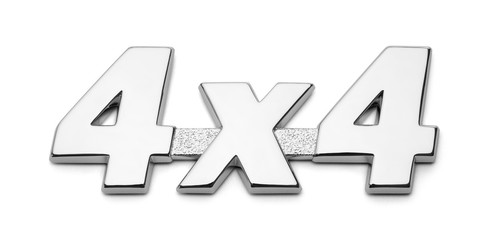 4X4 Chrome Logo Symbol