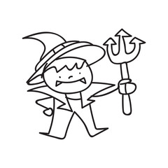 hand drawing cartoon halloween