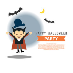 Happy Halloween party illustration design