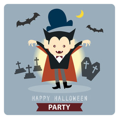 Happy Halloween party illustration design