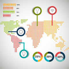 Fototapeta premium World infographic design.