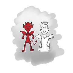 People angle and devil