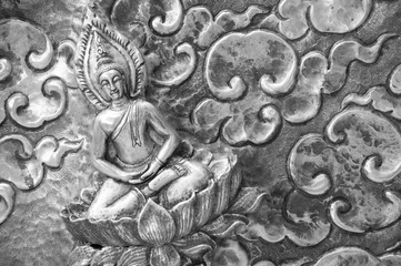 buddha on silverware, thai craftmanship