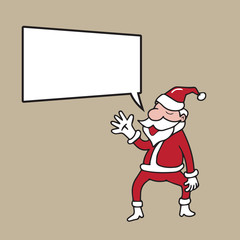 Christmas Santa speech balloon