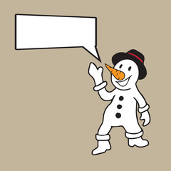 Christmas Snowman speech balloon