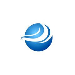 globe water ocean swirl vector logo