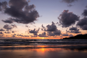 Beautiful twilight over the sea