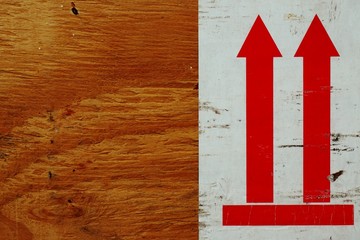 red up sign on the wood board