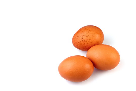 Eggs isolate white background