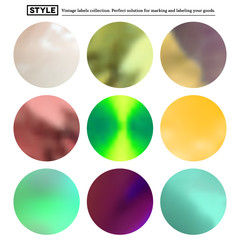 Set of colorful blurred round spots