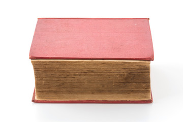 old book on white background