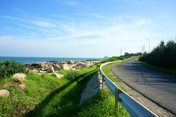 scene, Viet Nam, coastal, beach, road, Lagi