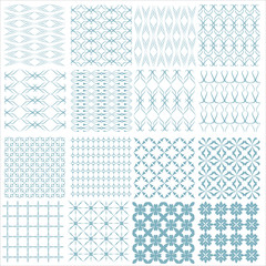 Set of seamless patterns with abstract decorative ornament.
