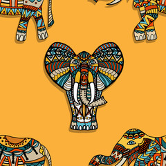 elephants Vector background
