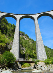 Landwasserviaduct in Filisur - kanton Graubünden, Zwitserland