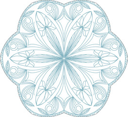 Hand drawn background. Mandala. Geometric circle element.