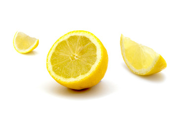 lemon slice isolated on white background
