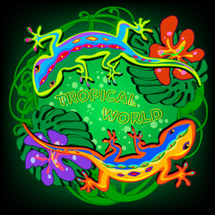 Obraz premium tropical lizard