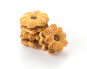 coconut biscuit with pineapple jam