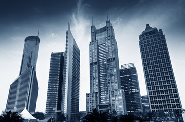 Fototapeta premium the modern building of the lujiazui financial centre in shanghai china.