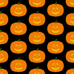 Pattern with frightful pumpkin