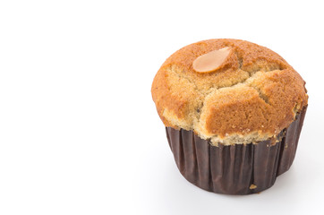 banana cake on white background