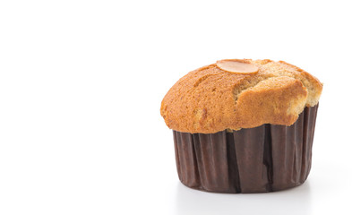 banana cake on white background