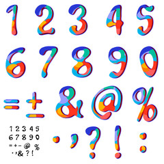 set of numbers and symbols