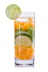  infused water mix of cucumber and orange