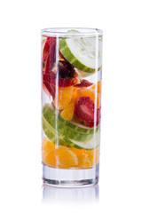  infused water mix of orange, strawberry and cucumber