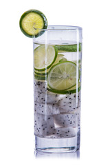  infused water mix of dragon fruit and lime