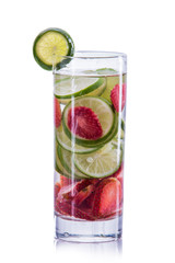  infused water mix of strawberry and lime