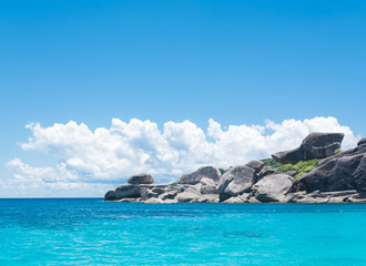 Similan island and beautiful tropical beach at andaman sea in Ph