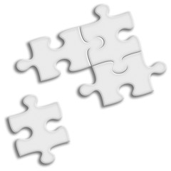 Closeup of puzzle pieces.