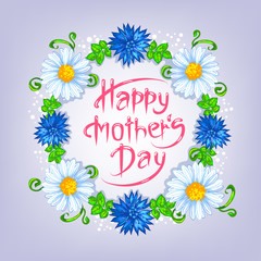 happy mothers day  floral greeting