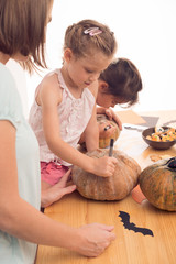 Drawing on pumpkins