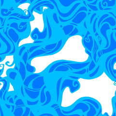 Vector seamless blue abstract pattern